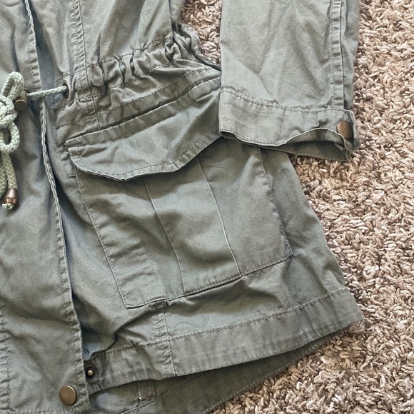 IRIS Army Green Utility Zip Up Jacket Size Small - Picture 4 of 10